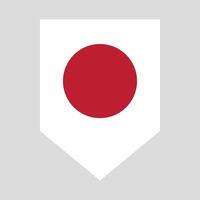 Japon drapeau dans bouclier forme Cadre vecteur