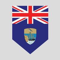 Saint Helena drapeau dans bouclier forme vecteur