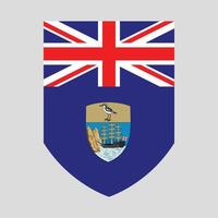 Saint Helena drapeau dans bouclier forme vecteur