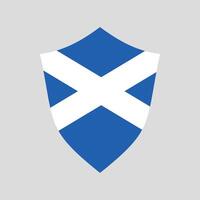Écosse drapeau dans bouclier forme vecteur