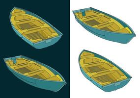 bateau Couleur des illustrations vecteur