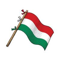 Hongrie pays drapeau vecteur