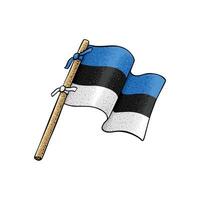 estonien pays drapeau vecteur