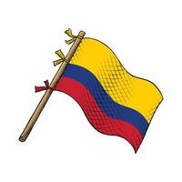 drapeau du pays colombie vecteur
