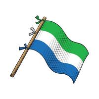 drapeau du pays sierra leone vecteur
