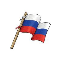 russe pays drapeau vecteur