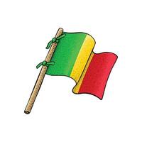 mali pays drapeau vecteur