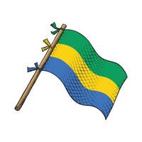 de Gabon drapeau vecteur