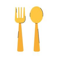 fourchette et cuillère icône clipart avatar logotype isolé illustration vecteur
