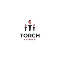 torche logo conception modèle illustration idée vecteur