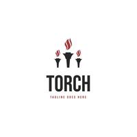 torche logo conception modèle illustration idée vecteur