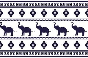 l'éléphant thaïlandais style sans couture modèle. pouvez être utilisé dans en tissu conception pour vêtements, textile, emballage, arrière-plan, fond d'écran, tapis, broderie vecteur