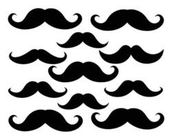 moustache paquet silhouette vecteur