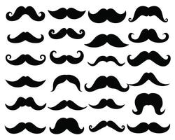 moustache paquet silhouette vecteur