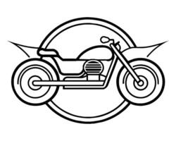 conception d'icône de moto vecteur