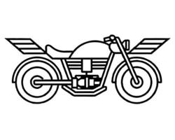 conception d'icône de moto vecteur
