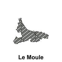 le moule ville carte de France pays, abstrait géométrique carte avec Couleur Créatif conception modèle vecteur