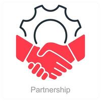 Partenariat et unité icône concept vecteur