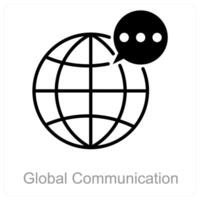 global la communication et monde icône concept vecteur