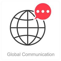 global la communication et monde icône concept vecteur