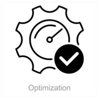 optimisation et équilibre icône concept vecteur