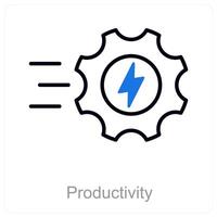 productivité et optimisation icône concept vecteur