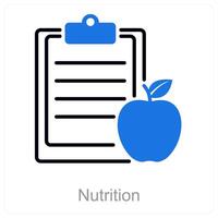 nutrition et régime icône concept vecteur