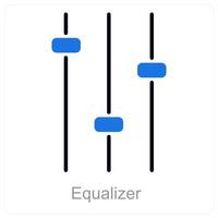 égaliseur et équilibre icône concept vecteur