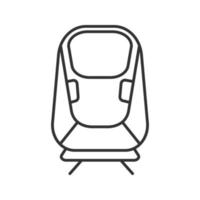 icône linéaire transrapide. illustration de la ligne mince. maglev. train monorail à grande vitesse. symbole de contour. dessin de contour isolé de vecteur