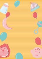 abstrait Contexte pour anniversaire célébrer, bébé chef, anniversaire, et autre salutation avec mignonne Couleur vecteur