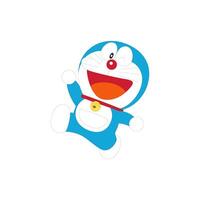 doraemon œil cligner dessin animé personnage Japonais anime vecteur