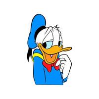 disney personnage Donald canard embarrassé expression dessin animé animation vecteur