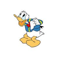 disney personnage Donald canard embarrassé mignonne dessin animé animation vecteur