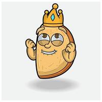 Biscotti avec content expression. mascotte dessin animé personnage pour saveur, souche, étiquette et emballage produit. vecteur