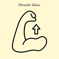 muscle Gain Facile icône vecteur