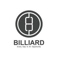 billard logo conception ancien rétro badge vecteur