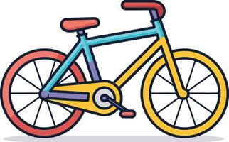vélo fermer à clé graphique vectorisé bicyclette partager concept vecteur