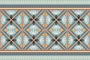 en tissu géométrique ethnique modèle, originaire de américain tribal tissu, tuile, tapis, , illustration conception, sur marine bleu Contexte vecteur