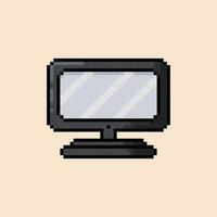 moniteur dans pixel art illustration vecteur