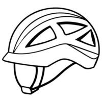cyclisme casque contour coloration livre page ligne art illustration numérique dessin vecteur