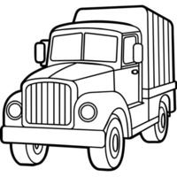 un camion contour coloration livre page ligne art illustration numérique dessin vecteur