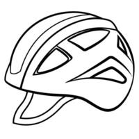 cyclisme casque contour coloration livre page ligne art illustration numérique dessin vecteur