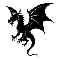 dragon silhouette illustration vecteur