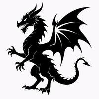 dragon silhouette illustration vecteur