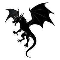 dragon silhouette illustration vecteur