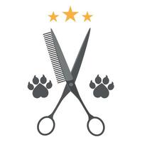 illustration de coiffeur les ciseaux et peigne vecteur