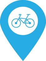 carte aiguille avec vélo icône isolé sur blanc Contexte . vélo emplacement icône vecteur