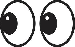 yeux Regardez icône . de côté coup d'oeil icône . deux yeux emoji isolé sur blanc Contexte vecteur