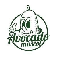 Avocat fruit mascotte conception vecteur