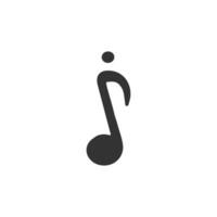 la musique icône ou la musique symbole, signe. vecteur